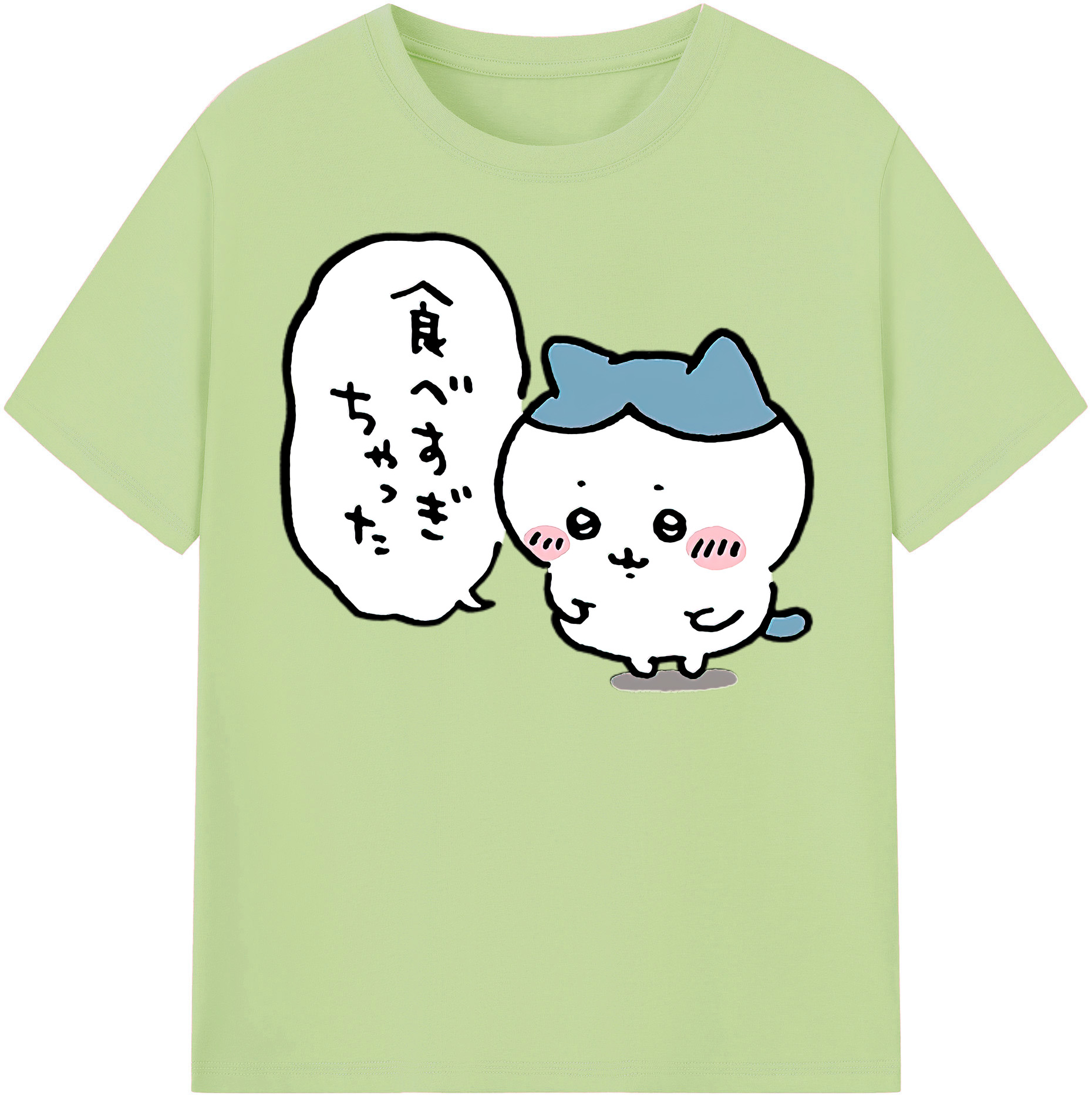 （画像用） ちいかわ ハチワレ Chii-kawa hachiware 綿100％半袖Tシャツ（フロントプリント）